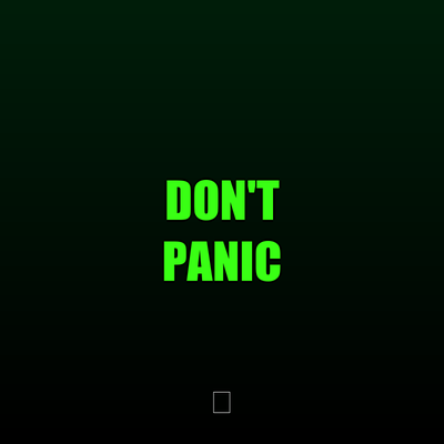 Don't Panic cover