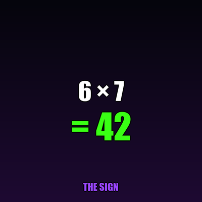 6x7=42 equation